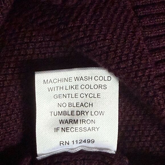 Tailorbyrd Mens Luxe 1/4 Zip Mock Neck Pullover  Burgundy Sweater. Size Large. - Picture 8 of 8